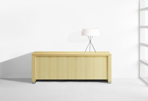 Meuble TV contemporain - MOTUS - Halcon - avec élévateur d'écran / en bois