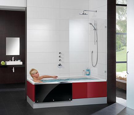 Baignoire-douche rectangulaire - EASY-IN - Repabad - encastrable / en acrylique