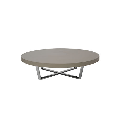 Table basse contemporaine - BABEL - Viveti - en métal laqué / avec piètement en acier / ronde