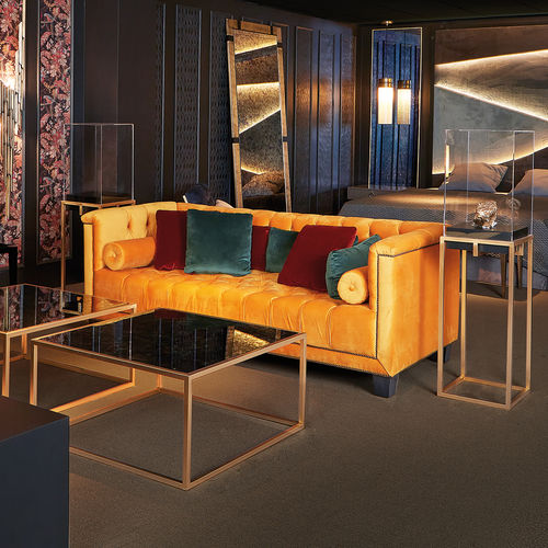Canapé chesterfield - BOGA - Viveti - en tissu / doré / contract