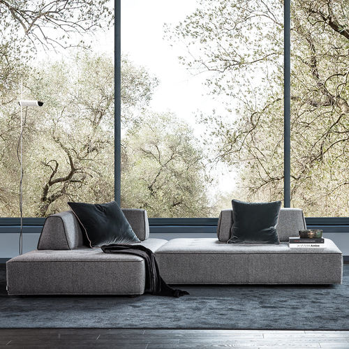Canapé modulable - ISOLA - Mussi Italy - d'angle / contemporain / en tissu