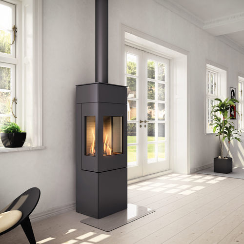 Poêle à gaz - NEXO GAS - Attika Feuer AG - 5 kW - 10 kW / au sol / à 3 faces