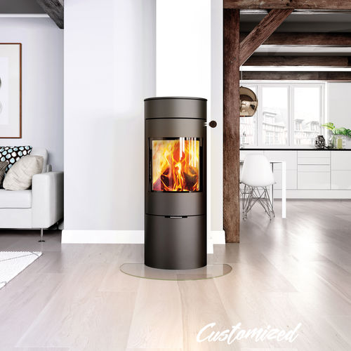 Poêle à bois - VIVA 120 L - Attika Feuer AG - 5 kW - 10 kW / au sol / à 3 faces