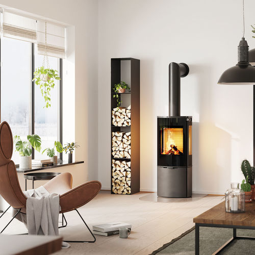 Poêle à bois - CARO 110 - Attika Feuer AG - 0 - 5 kW / 5 kW - 10 kW / au sol