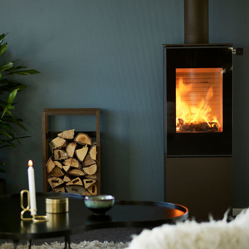 Poêle à bois - NEXO 120 - Attika Feuer AG - 5 kW - 10 kW / au sol / à 3 faces