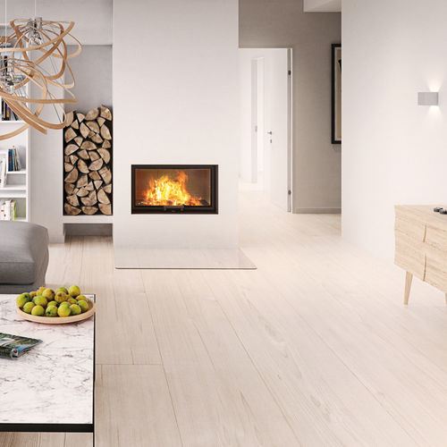 Insert de cheminée à bois - VISIO 1 - Attika Feuer AG - en acier / encastrable