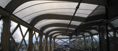 Structure tendue sur ossature métallique - HUGO BOSS COMPETENCE CENTRE - Hightex - pour couverture / avec membrane en PTFE / pour espace public