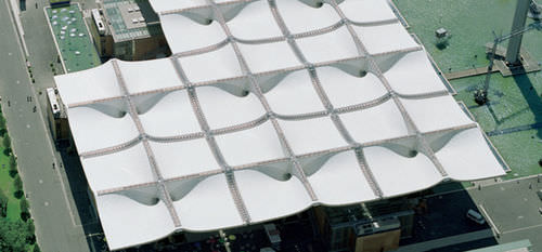 Structure tendue sur ossature métallique - EXPO 2000 - Hightex - pour couverture / avec membrane en ETFE / pour le secteur événementiel