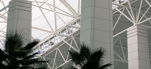 Structure tendue câble-membrane - GUANGZHOU - Hightex - pour couverture / pour marquise / avec membrane en PTFE