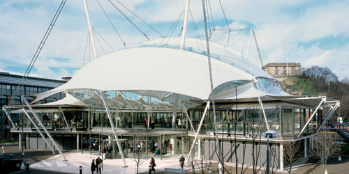 Membrane architecturale en résille - INLAND REVENUE CENTRE AMENITY COMPLEX - Hightex - fibre de verre / en fibre de verre / en PTFE