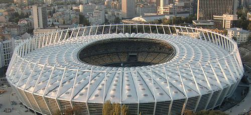 Structure tendue câble-membrane - OLYMPIC KIEV - Hightex - pour couverture / avec membrane en ETFE / pour stade