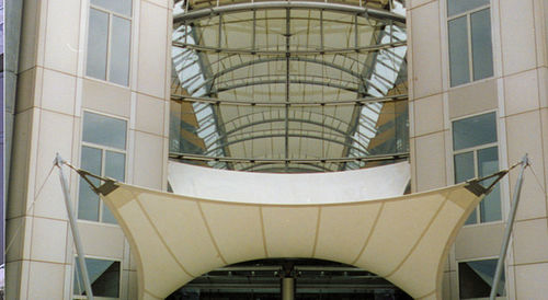 Membrane architecturale fibre de verre - YAPI KREDI BANK - Hightex - en PTFE / pour structure tendue / pour toit