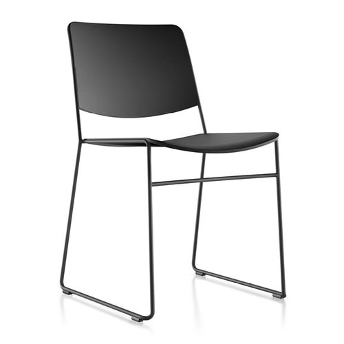 Chaise contemporaine - LINK 60X - Fornasarig - d'intérieur / en polyoléfine / avec piètement en acier