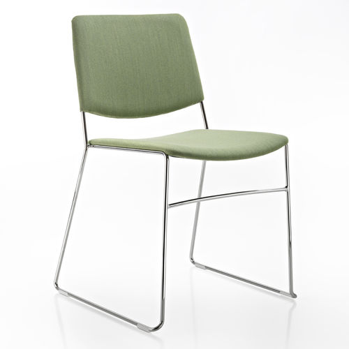 Chaise contemporaine - LINK F  - Fornasarig - d'intérieur / en tissu / avec piètement en métal