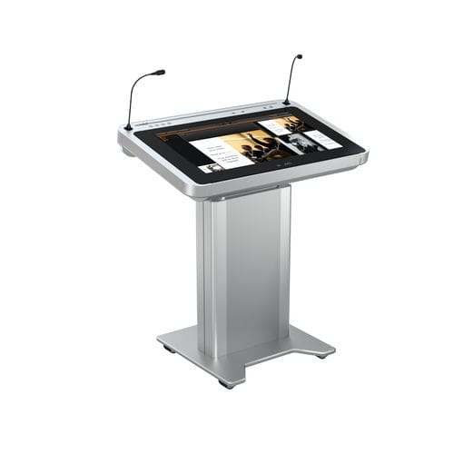 Pupitre de conférence - ILS SYNERGY GW-W - Intelligent Lectern Systems - à hauteur réglable / avec logo personnalisé / usiné