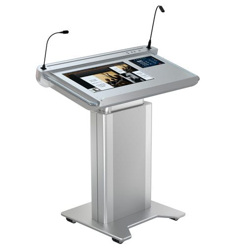 Pupitre de conférence - ILS SYNERGY QW - Intelligent Lectern Systems - à hauteur réglable / avec logo personnalisé / usiné