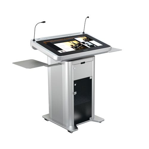 Pupitre de conférence - ILS SYNERGY GC - Intelligent Lectern Systems - avec logo personnalisé / usiné / assis debout
