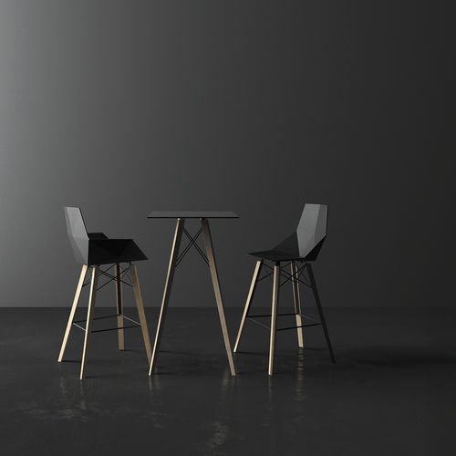 Table mange-debout contemporaine - FAZ  - VONDOM - en bois / avec piètement en métal / avec piètement en HPL