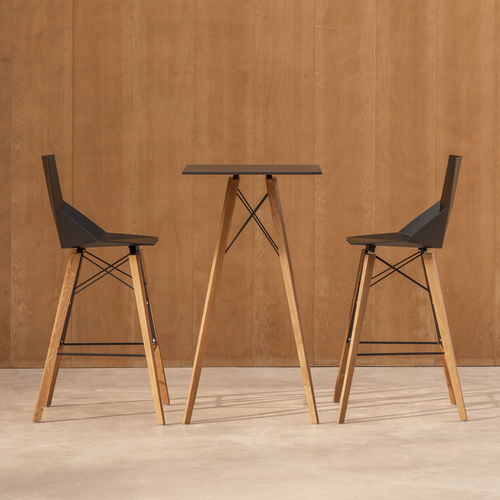 Chaise de bar design original - FAZ WOOD - VONDOM - d'extérieur / d'intérieur / en polypropylène