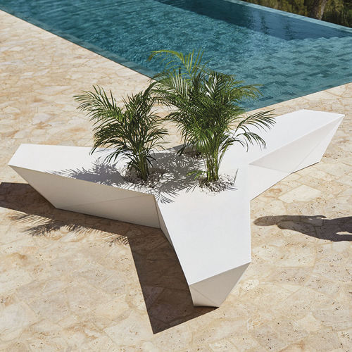 Banc de jardin design original - FAZ - VONDOM - en polyéthylène / sans dossier / sans accoudoirs