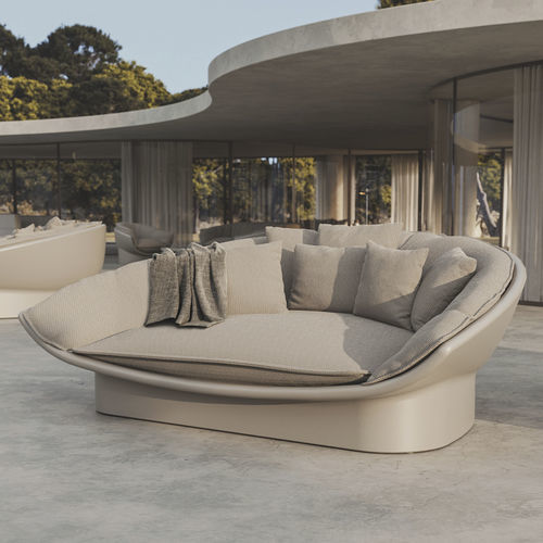 Méridienne contemporaine - Luna  - VONDOM - en tissu / en cuir / en polyéthylène