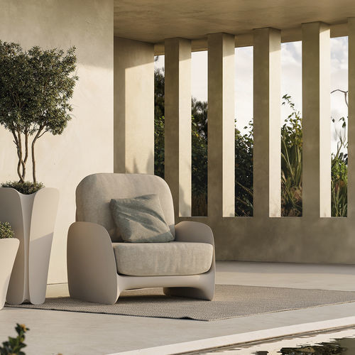 Fauteuil design organique - PEZZETTINA - VONDOM - en tissu / en polyéthylène / avec coussin amovible