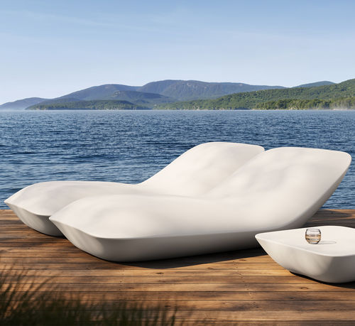 Bain de soleil contemporain - PILLOW - VONDOM - en polyéthylène / d'intérieur / piètement central