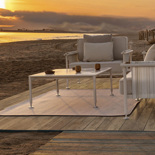 Table basse contemporaine - Hamptons  - VONDOM - en HPL / avec piètement en aluminium / avec piètement en aluminium poli