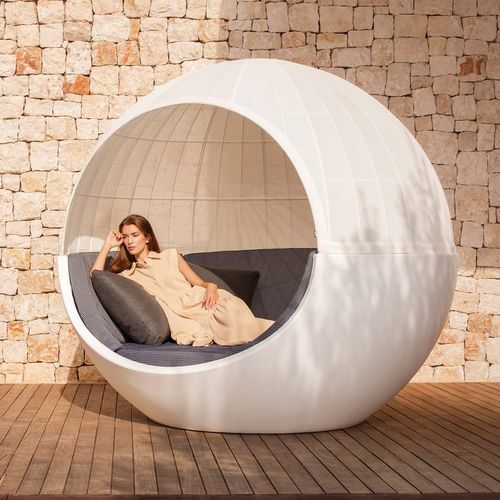 Méridienne contemporaine - ULM - VONDOM - en tissu / en polyéthylène / d'extérieur