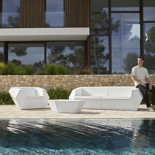 Table basse design original - FAZ - VONDOM - en polyéthylène / avec piètement en polyéthylène / 100% recyclable