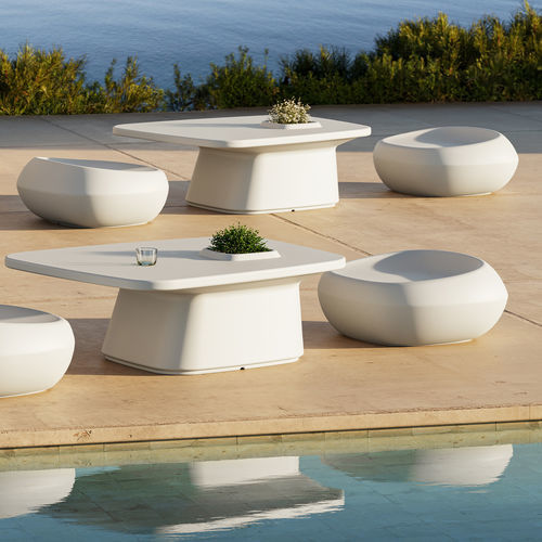 Ottoman contemporain - NOMA - VONDOM - en polyéthylène / ovale / lumineux (LED)