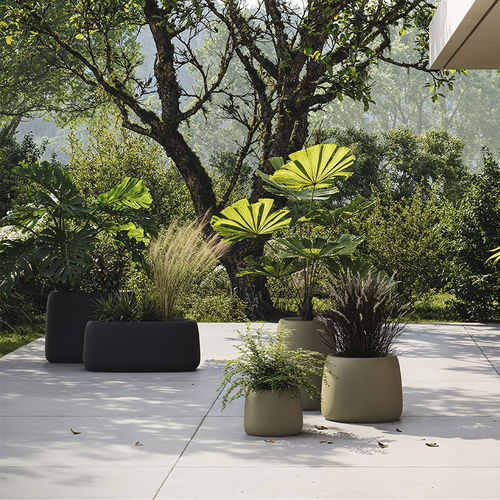 Pot de jardin en polyéthylène - ORGANIC - VONDOM - rond / lumineux / résidentiel