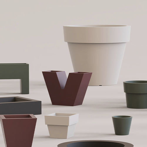 Jardinière en polyéthylène - UVE  - VONDOM - lumineuse / contemporaine / noire