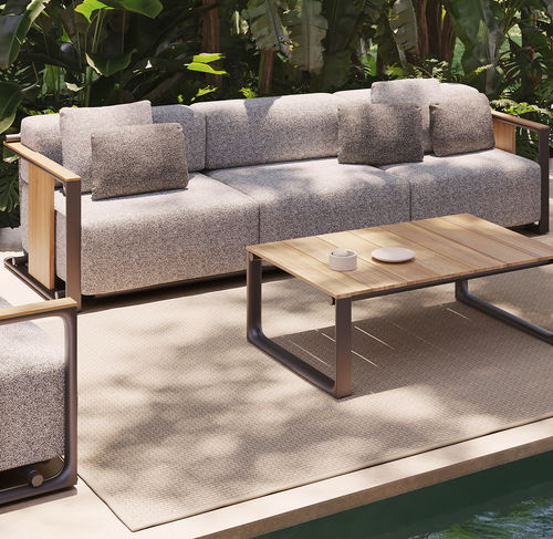 Canapé contemporain - Tulum - VONDOM - d'extérieur / en tissu / avec accoudoirs
