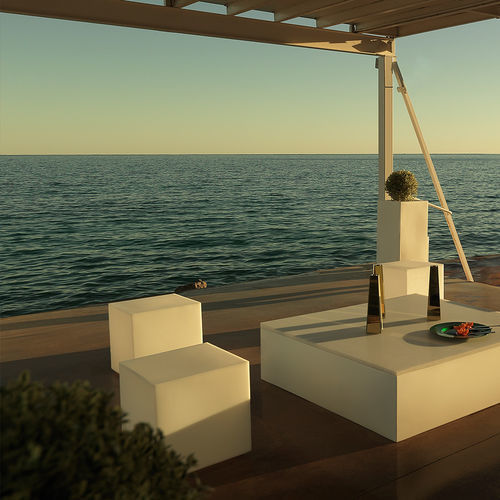 Tabouret contemporain - JUT CHILL - VONDOM - en polyéthylène / avec piètement en polyéthylène / lumineux (LED)