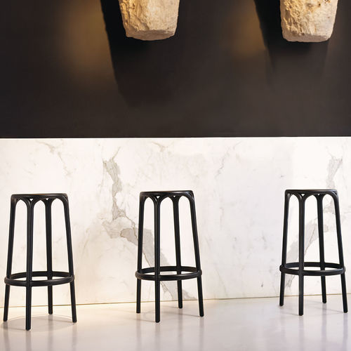 Tabouret de bar contemporain - BROOKLYN - VONDOM - en fibre de verre / en polypropylène / avec piètement en polypropylène