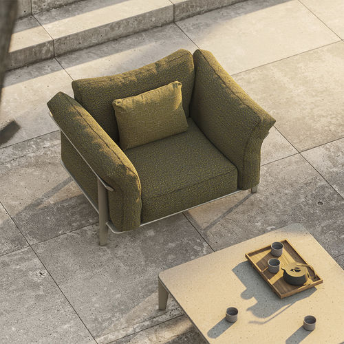 Fauteuil contemporain - Pasadena - VONDOM - en tissu / en métal / avec coussin amovible