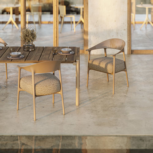 Fauteuil contemporain - Africa upholstered - VONDOM - en simili cuir / en tissu / en polypropylène
