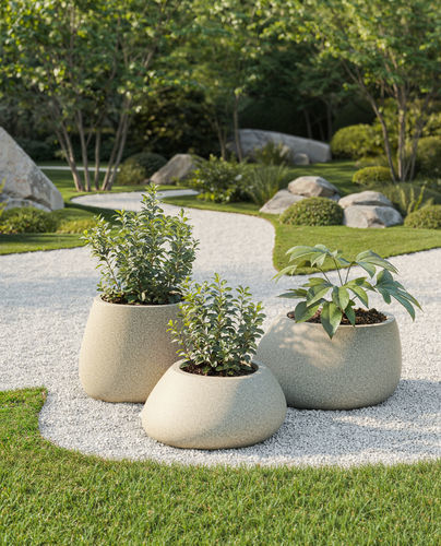 Jardinière en polyéthylène - STONES - VONDOM - 100% recyclable / en hauteur / lumineuse