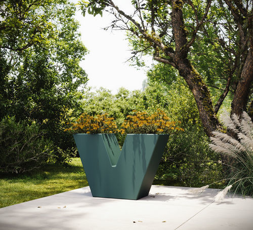Jardinière en polyéthylène - UVE  - VONDOM - lumineuse / contemporaine / noire