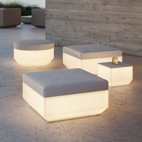 Pouf contemporain - VELA - VONDOM - en tissu / en polyéthylène / rectangulaire
