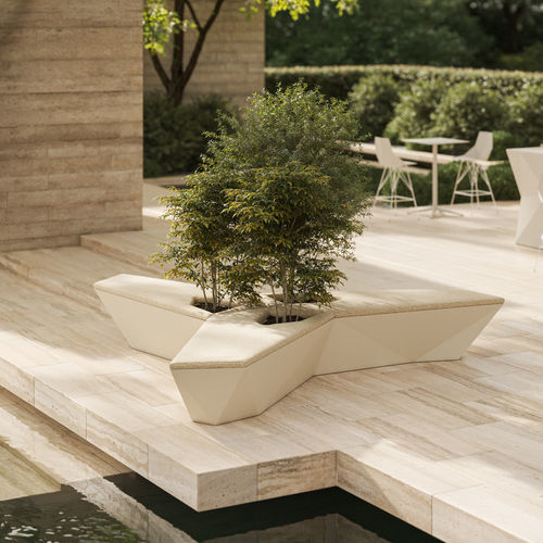 Banc de jardin design original - FAZ - VONDOM - en polyéthylène / sans dossier / sans accoudoirs
