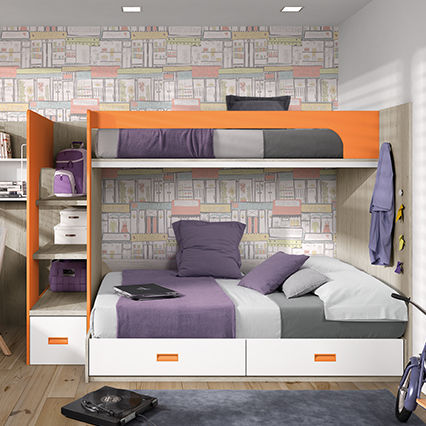 Lit superposé - OLDSCHOOL KIDS 86 - ROS 1 S.A. - double / contemporain / pour enfant