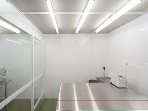 Faux-plafond en aluminium - CG - Gordon - en panneaux / pour salle blanche / acoustique