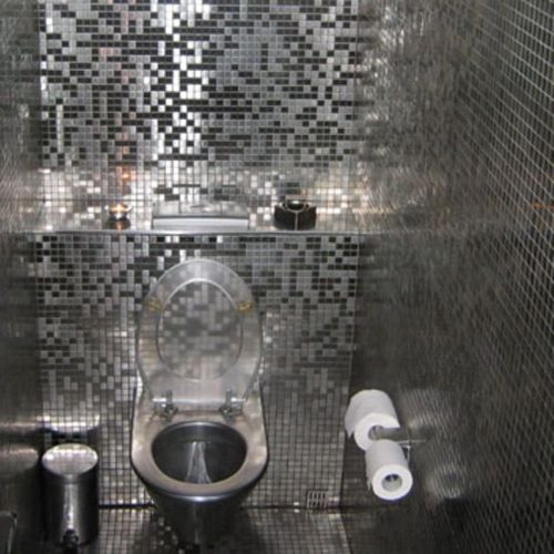 Mosaïque en acier inox -  SQUARE HL - The Inox in Color - satinée / d'intérieur / de salle de bain