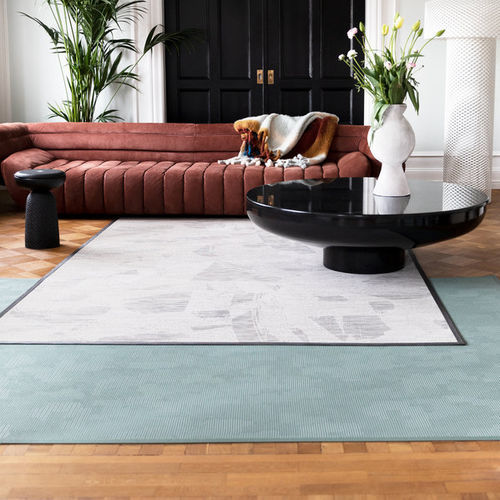 Tapis contemporain - SAGE SASHIKO - BOLON - à motif géométrique / en polyester / en PVC