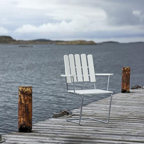 Chaise de jardin classique - A2 - GRYTHYTTAN STÅLMÖBLER - d'extérieur / en acier / en teck