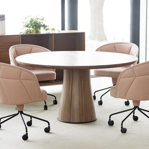 Table contemporaine - KOLONN - GARSNAS - en chêne / rectangulaire / ronde