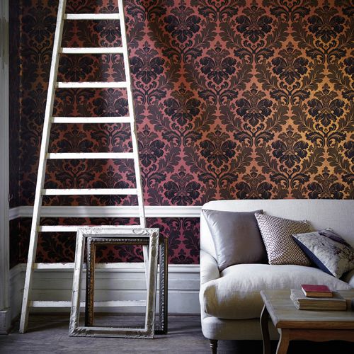 Papier peint classique - BONAPARTE - The Little Greene - baroque / damas / aspect tissu