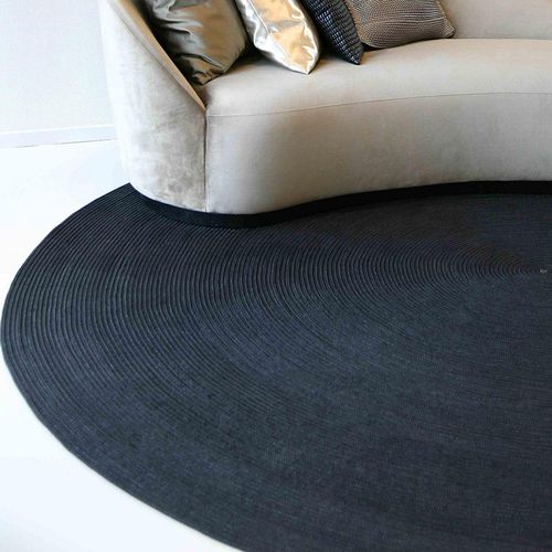 Tapis contemporain - ELEGANCE : GRIT CURVE - NATURTEX - uni / en coton / en feutre